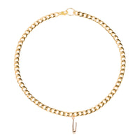 UTIERRE 3D Monogram Cuban Link Necklace