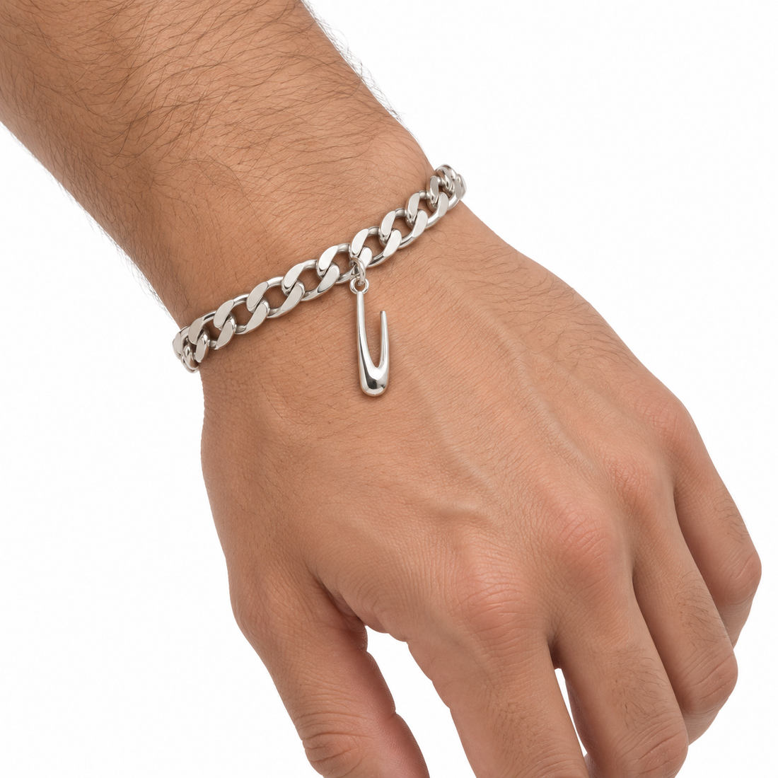 UTIERRE 3D Monogram Cuban Link Bracelet